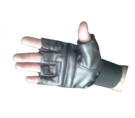 Leather Gym Gloves Along With Wrist Support 